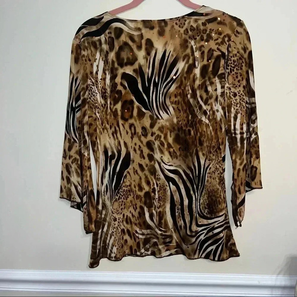 Dress Barn leopard and zebra top - Picture 3 of 3